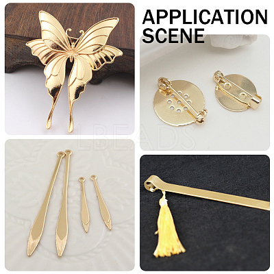 2Pcs Brass Sheet KK-SP0002-57B-1