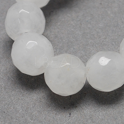 Natural White Jade Bead Strands G-R166-8mm-03-1