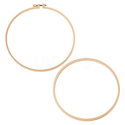 1Pc Plastic Imitation Bamboo Cross Stitch Embroidery Hoops FIND-TADJ0001-02-1