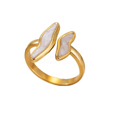 304 Stainless Steel Open Cuff Rings WG95F6F-01-1