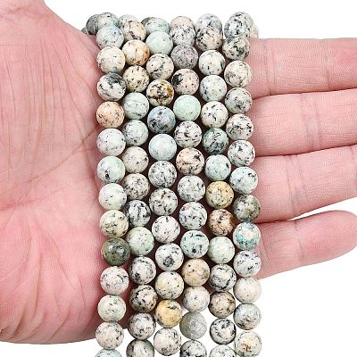 Natural K2 Stone Beads Strands G-K405-B02-8mm-1