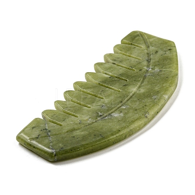 Natural Xiuyan Jade Massage Combs AJEW-K045-01A-1