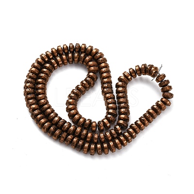 Electroplated Natural Lava Rock Beads Strands G-A256-E01-01D-1