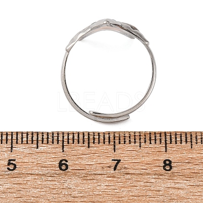304 Stainless Steel Adjustable Open Cuff Statement Rings RJEW-C083-19P-04-1