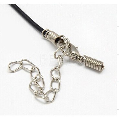 Black Rubber Necklace Cord Making RCOR-D002-B-1