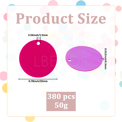 PVC Sequin Pendants KY-WH0083-009D-1