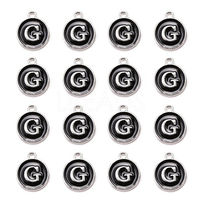 Platinum Plated Alloy Charms LS-ENAM-S118-02G-P-1