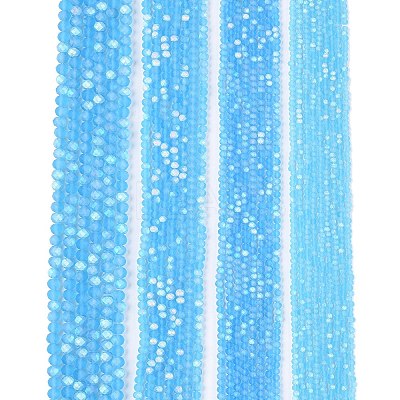 Transparent Glass Beads Strands EGLA-A044-T6mm-MB08-1