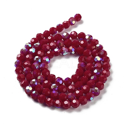 Opaque Glass Beads Strands EGLA-A035-P6mm-L16-1