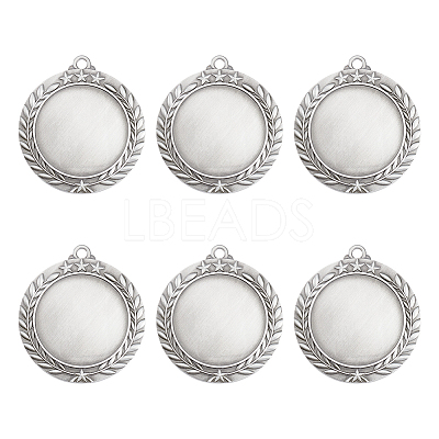 6Pcs Alloy Pendant Cabochons Settings FIND-FG0002-36S-1