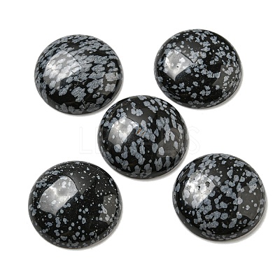 Natural Snowflake Obsidian Cabochons G-C115-02B-14-1