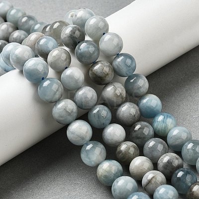 Natural Aquamarine Beads Strands LS-G-I349-A01-01F-1