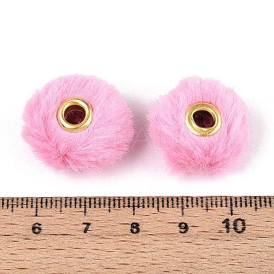 Imitation Rabbit Hair European Beads FIND-WH0126-574A-09-1