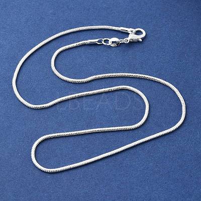 Brass Round Snake Chain Necklaces NJEW-BB10864-16-1