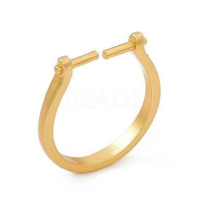 Rack Plating Brass Open Cuff Ring Settings KK-G455-15MG-1