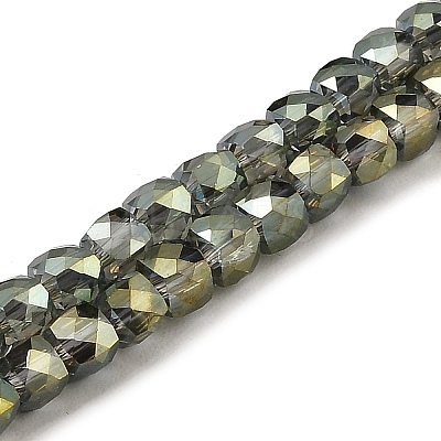 Electroplate Transparent Glass Beads Strands GLAA-C029-03A-04-1