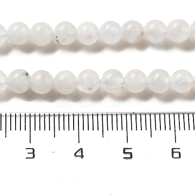 Round Grade A Natural Rainbow Moonstone Bead Strands G-M304-06-5mm-1