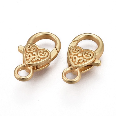 Tibetan Style Heart Lobster Claw Clasps LS-LF014Y-MG-NR-1