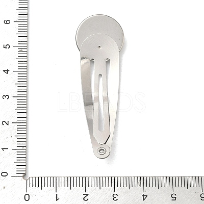 304 Stainless Steel Snap Hair Clip Finding STAS-B126-01C-P-1