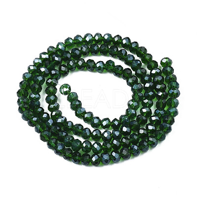 Electroplate Glass Beads Strands EGLA-A034-T4mm-B28-1