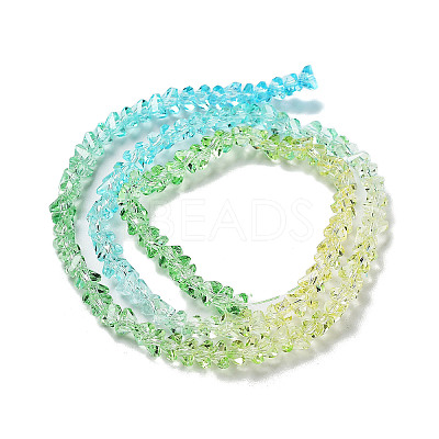 Transparent Glass Bead Strands X-GLAA-H023-03A-1