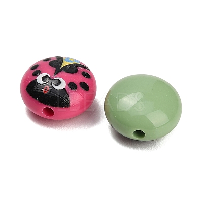 Printed Opaque Acrylic Printed Beads AC-CBA6BCC-02-1