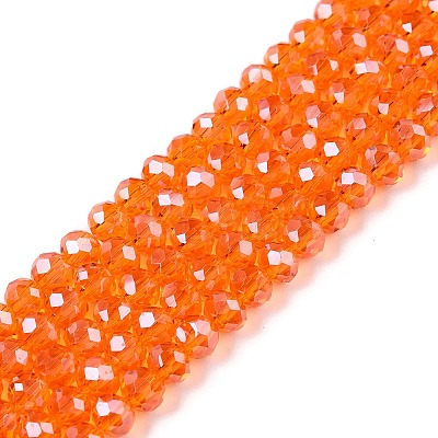 Electroplate Glass Beads Strands EGLA-A044-T4mm-A25-1