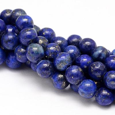 Natural Lapis Lazuli Round Beads Strands G-I181-10-4mm-1