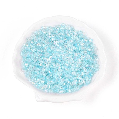Transparent Spray Painted Glass Beads X1-EGLA-N018-4mm-06-1