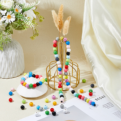 640Pcs 16 Colors Schima Wood Beads WOOD-DC0001-39-1