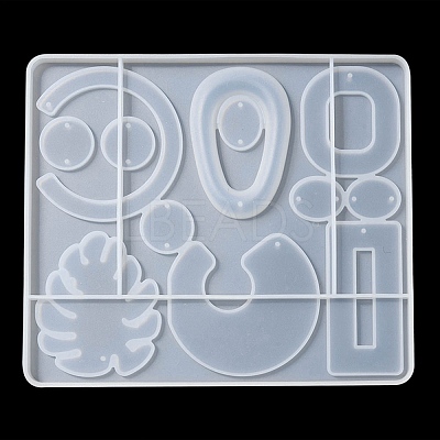 Mixed Shape Pendant & Links Silicone Molds DIY-YW0006-69-1