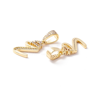 Eco-Friendly Brass Micro Pave Cubic Zirconia Pendants KK-K265-01G-Z-1