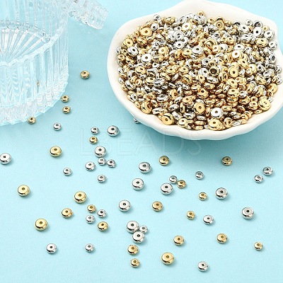 400Pcs 2 Colors CCB Plastic Spacer Beads CCB-YW0001-50A-1