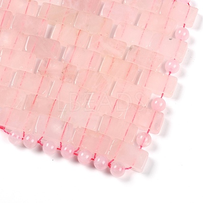 Natural Rose Quartz Woven Eye Mask AJEW-P074-11C-1