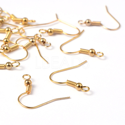 Brass Earring Hooks EC135Y-NFG-1