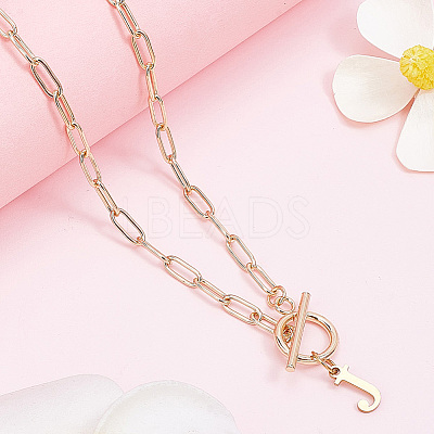 304 Stainless Steel Letter Pendant Necklaces NJEW-LP0001-52J-G-1