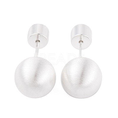 Round Ball Drawbench Brass Ear False Plugs for Women LS-EJEW-G391-24D-S-1