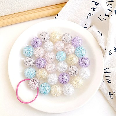 Transparent Crackle Acrylic Beads TACR-F008-08-1