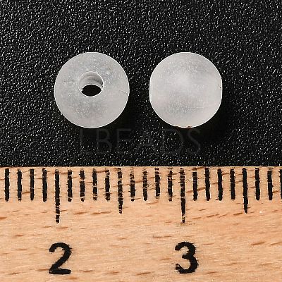 Frosted Transparent Acrylic Beads OACR-F013-12L-1