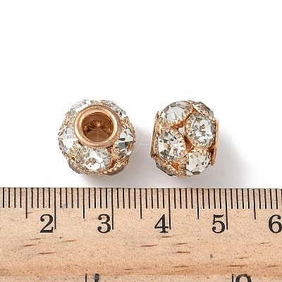 Brass Crystal Rhinestone Beads KK-A267-02KCG-1