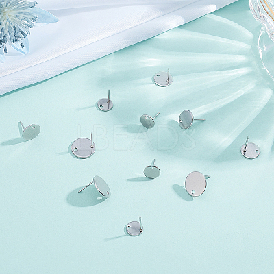 304 Stainless Steel Stud Earring Findings STAS-UN0019-05P-1