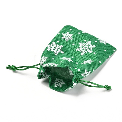 Christmas Themed Burlap Packing Pouches ABAG-L007-01A-01-1