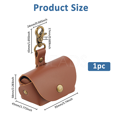 PU Leather Ring Storage Gift Cases with Iron Rings & Clasps AJEW-WH0348-484A-1
