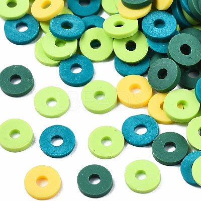 Handmade Polymer Clay Beads Strands CLAY-R089-6mm-T02B-35-1