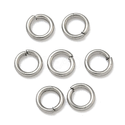 Tarnish Resistant 304 Stainless Steel Open Jump Rings X-STAS-Q186-02-4x0.7mm-1