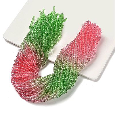 Transparent Painted Glass Beads Strands DGLA-A034-T2mm-A18-1