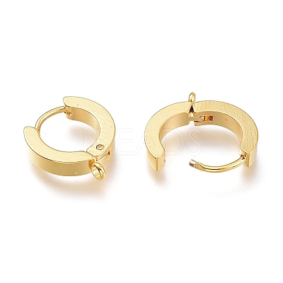 201 Stainless Steel Huggie Hoop Earrings Findings LS-STAS-A167-01A-G-1