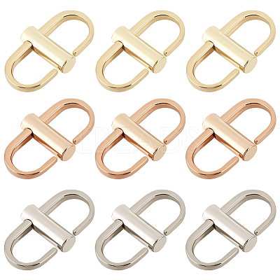 9Pcs 3 Colors Adjustable Iron Buckles for Chain Strap Bag IFIN-BBC0001-04A-1