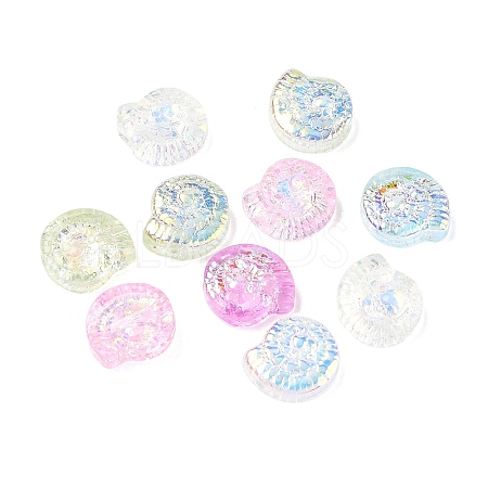 Ocean Theme Electroplate Transparent Glass Beads GL-CBA9C2A-01B-1