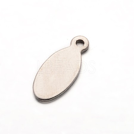 Tarnish Resistant 304 Stainless Steel Stamping Blank Tag Pendants STAS-M211-15-1